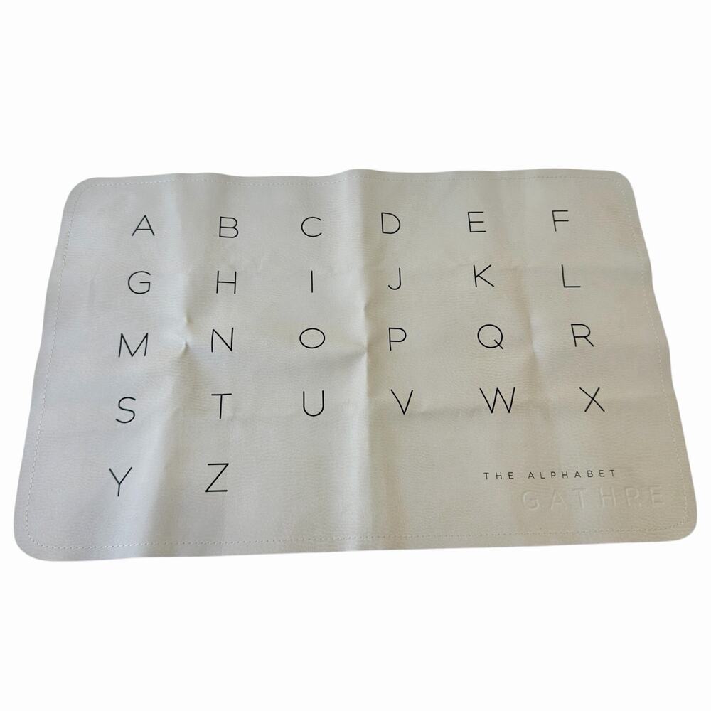 Gathre Micro Leather Alphabet Mat ABC Baby Changing Pad Placemat Learning Toy